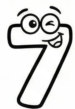 a number 7 with a smiley face.webp